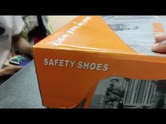 Khaki Suede Work Shoes Anti-amshing Steel Toe Industrial Safety Shoes with reflective strips Bulletp