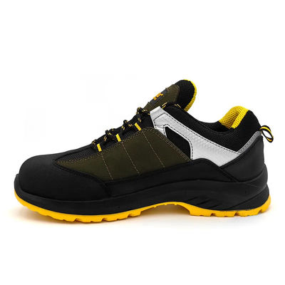 Αγορά Ατσάλινο δάχτυλο του ποδιού Nubuck δερμάτινα παπούτσια Αδιάβροχα ανθεκτικά σε αντίκτυπο παπούτσια για τρέξιμο online manufacture
