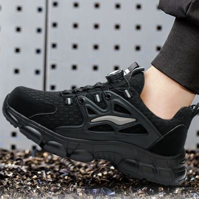Αγορά BOA Button Black Microfiber Safety Shoes για βιομηχανικές εργασίες σε καουτσούκ online manufacture