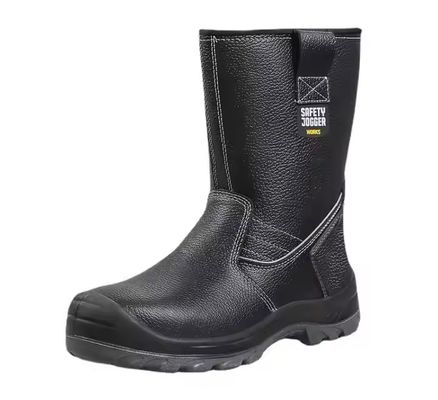 Αγορά OEM High Top Genuine Leather Work Shoes Steel Plate Safety Boots Genuine Leather Security Work Boots Pu Injection Sole online manufacture