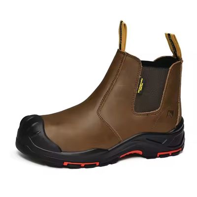 Αγορά OEM Brown Genuine Leather Work Shoes Insulation Safety Shoes Kevlar Safety Boots Security Work Booots Pu+rubber Sole online manufacture