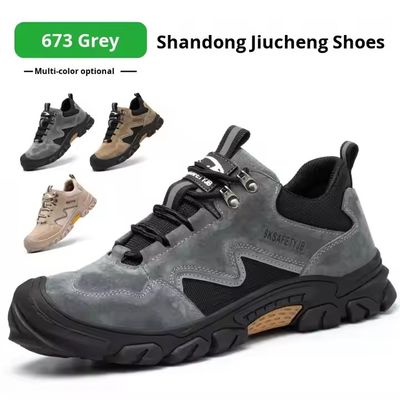 Αγορά OEM Kevlar Construction Safety Shoes Pigskin Work Shoes Steel Toe Anti Smashing Rubber Sole Safety Shoes online manufacture