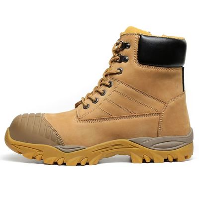 Προσαρμοσμένες παπούτσια από χάλυβα High Top Martin εργασιακές παπούτσια καφέ για άνδρες