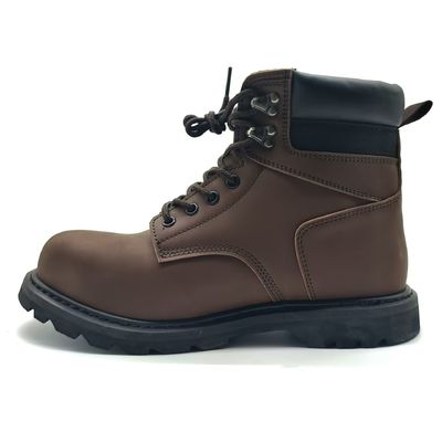 Καφέ γνήσιο δέρμα Martin μπότες Mid Top Goodyear Welt μπότες casual