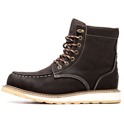 Χονδρικό Nubuck δέρμα Goodyear Welt Μηχανικός Ρούμπινιο ατσάλινο δάχτυλο