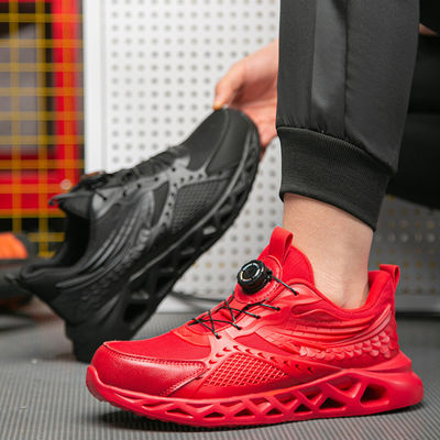 TPU Μικροϊνών Flying Knit Βιομηχανικά Παπούτσια Ασφαλείας με Σόλα EVA, Ενδιάμεση Σόλα Kevlar, Ατσάλινο Δάχτυλο, Αντι-διάτρηση και Αντι-συντριβή